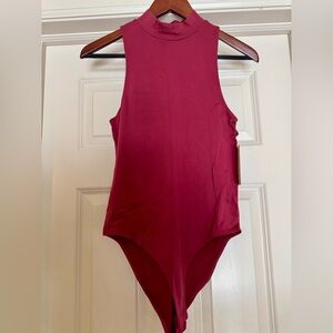 A New Day Sleeveless Mock Neck Bodysuit - Pink